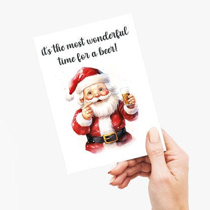 It's the most wonderful time for a beer - Greeting Card