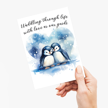 Waddling through life - Greeting Card