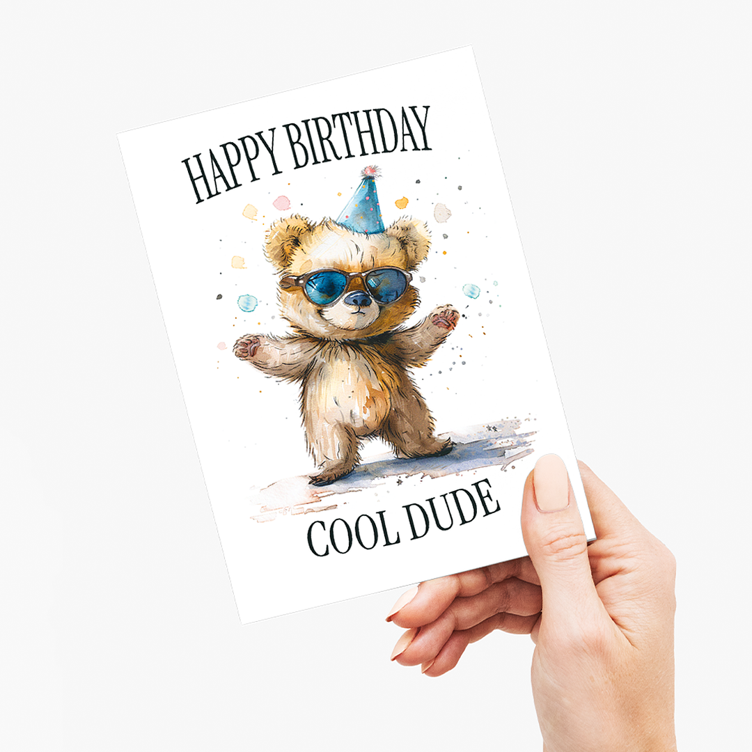 Happy Birthday cool dude - Greeting Card