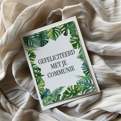 Gefeliciteerd communie (Jungle)  - Greeting Card