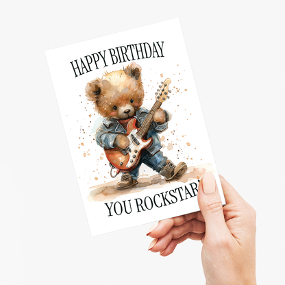 Happy birthday you rockstar - Greeting Card