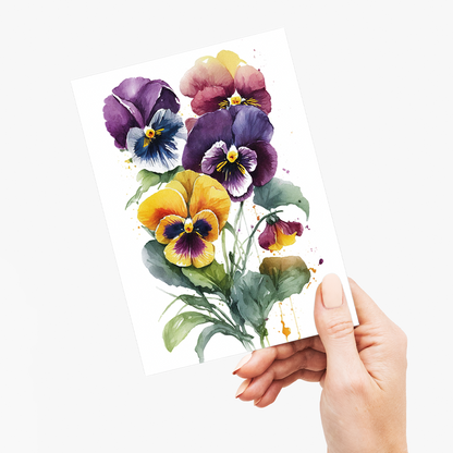 Pansies I - Wenskaart