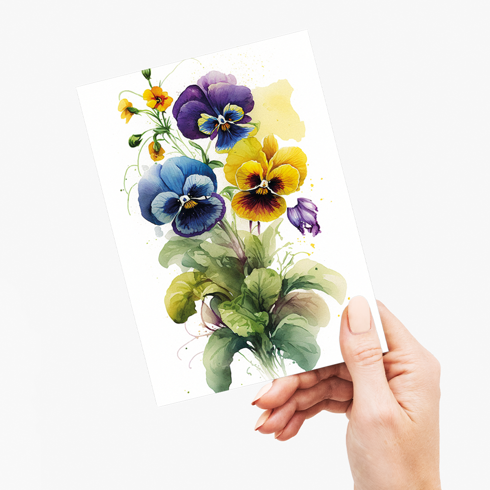 Pansies II - Wenskaart