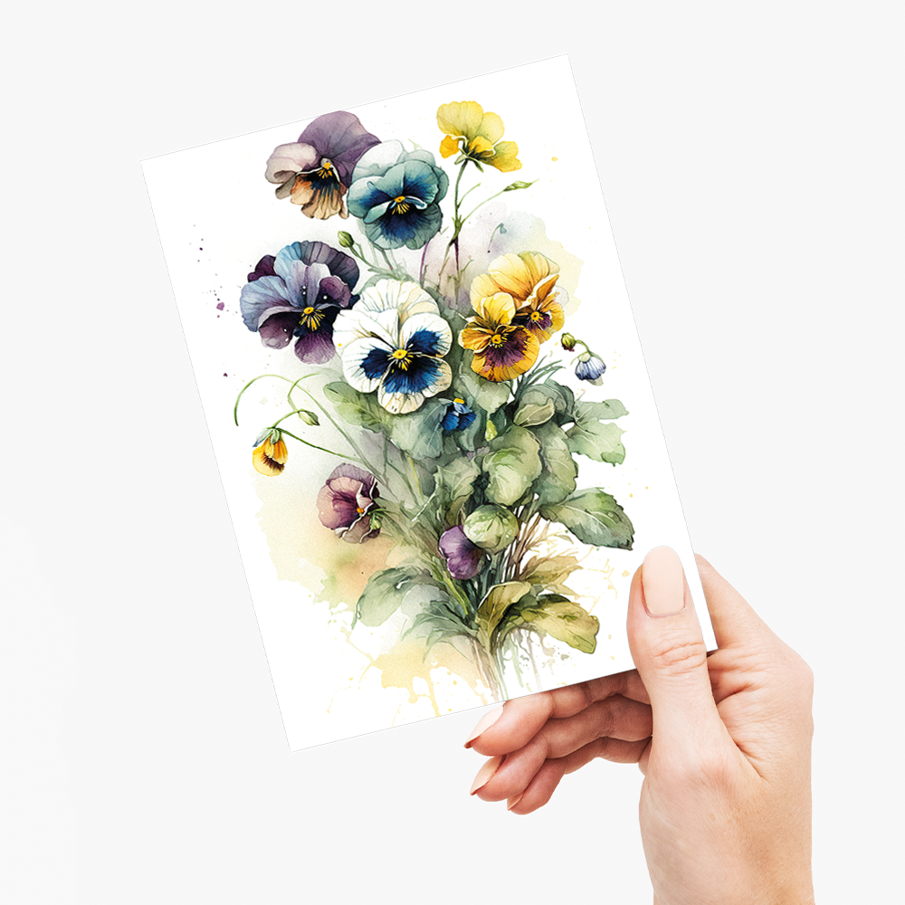 Pansies III - Wenskaart