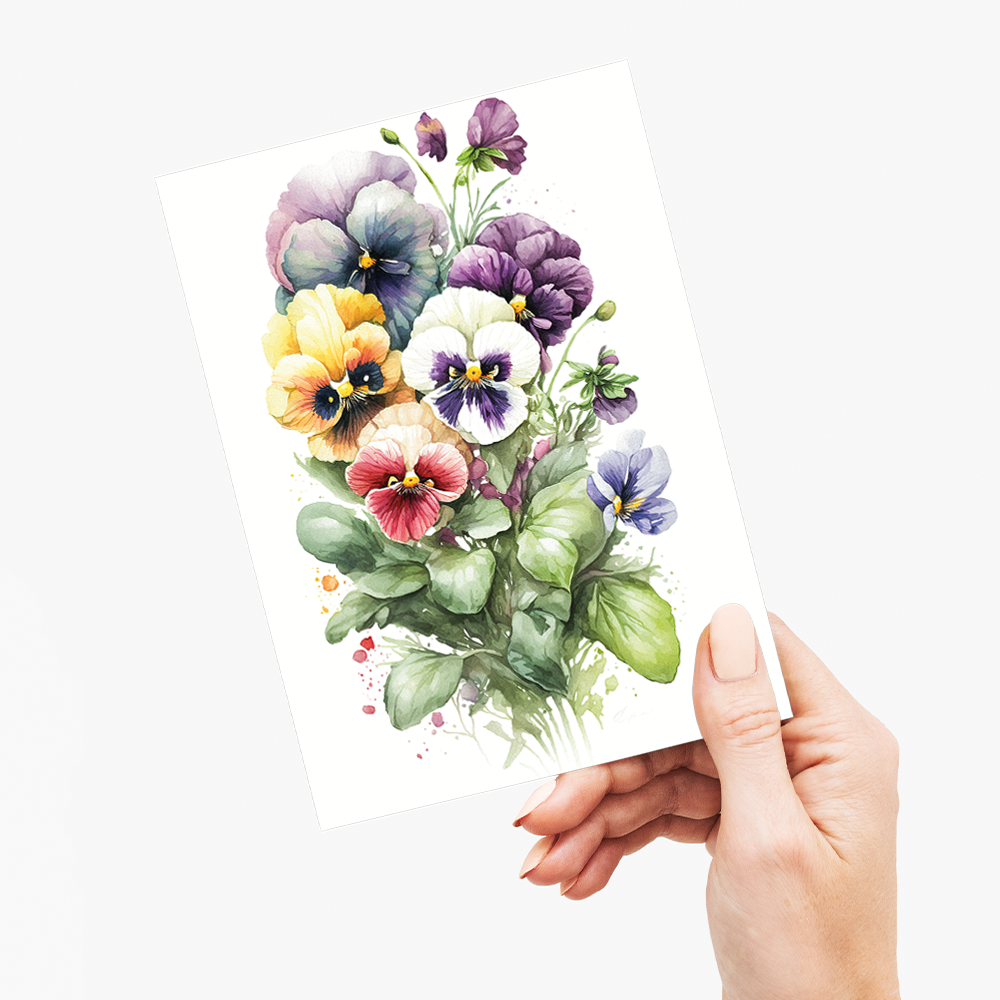Pansies IV - Wenskaart