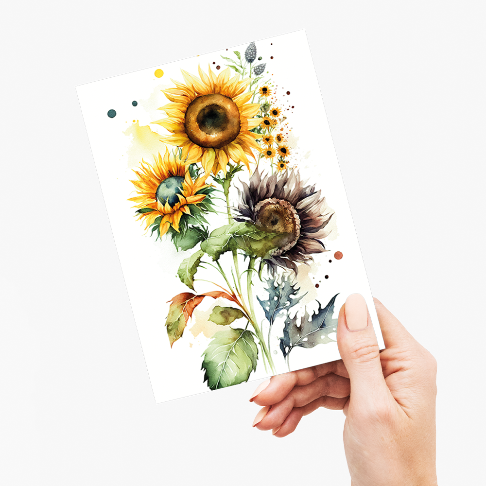 Sunflowers III - Wenskaart