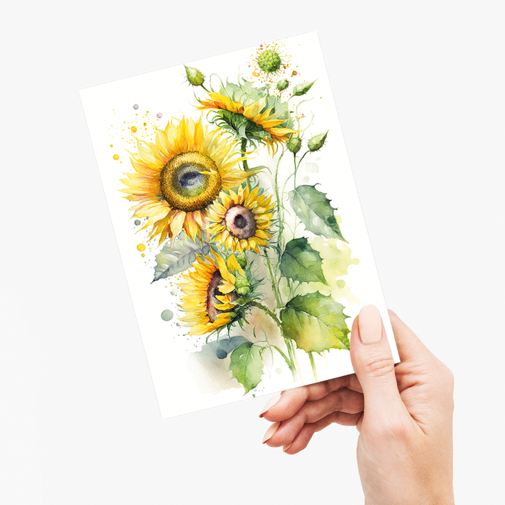 Sunflowers IV - Wenskaart