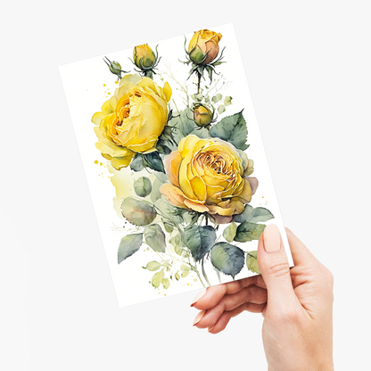 Yellow rose II - Wenskaart