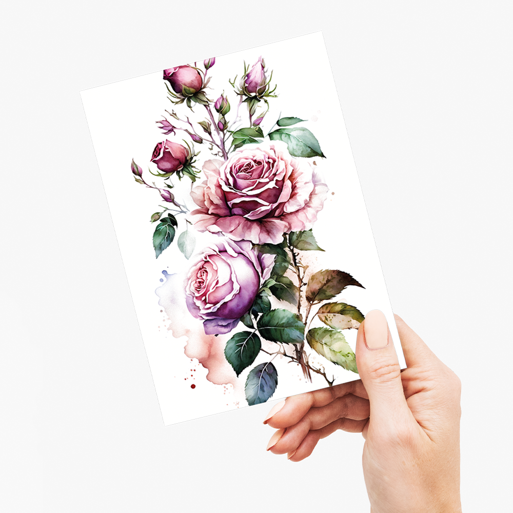 Pink rose III - Wenskaart