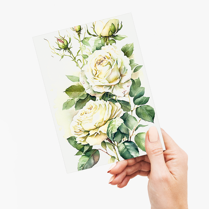 White rose I - Wenskaart