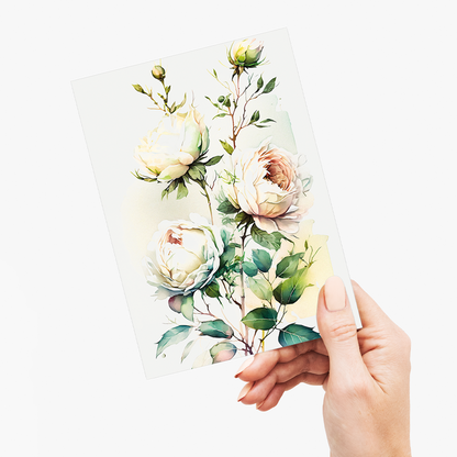 White rose II - Wenskaart
