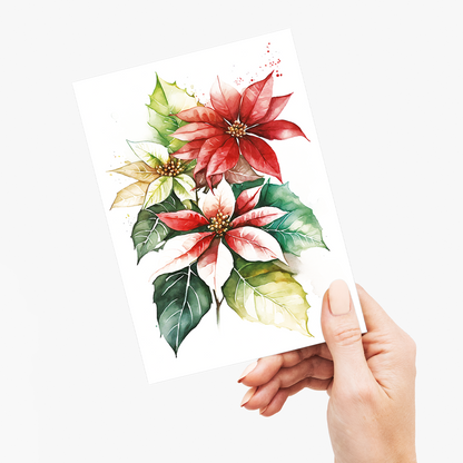 Poinsettias I - Wenskaart