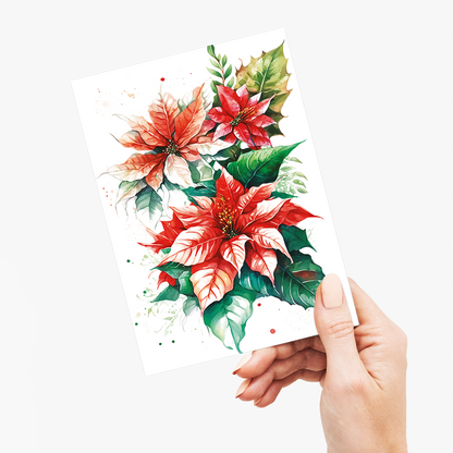 Poinsettias III - Wenskaart
