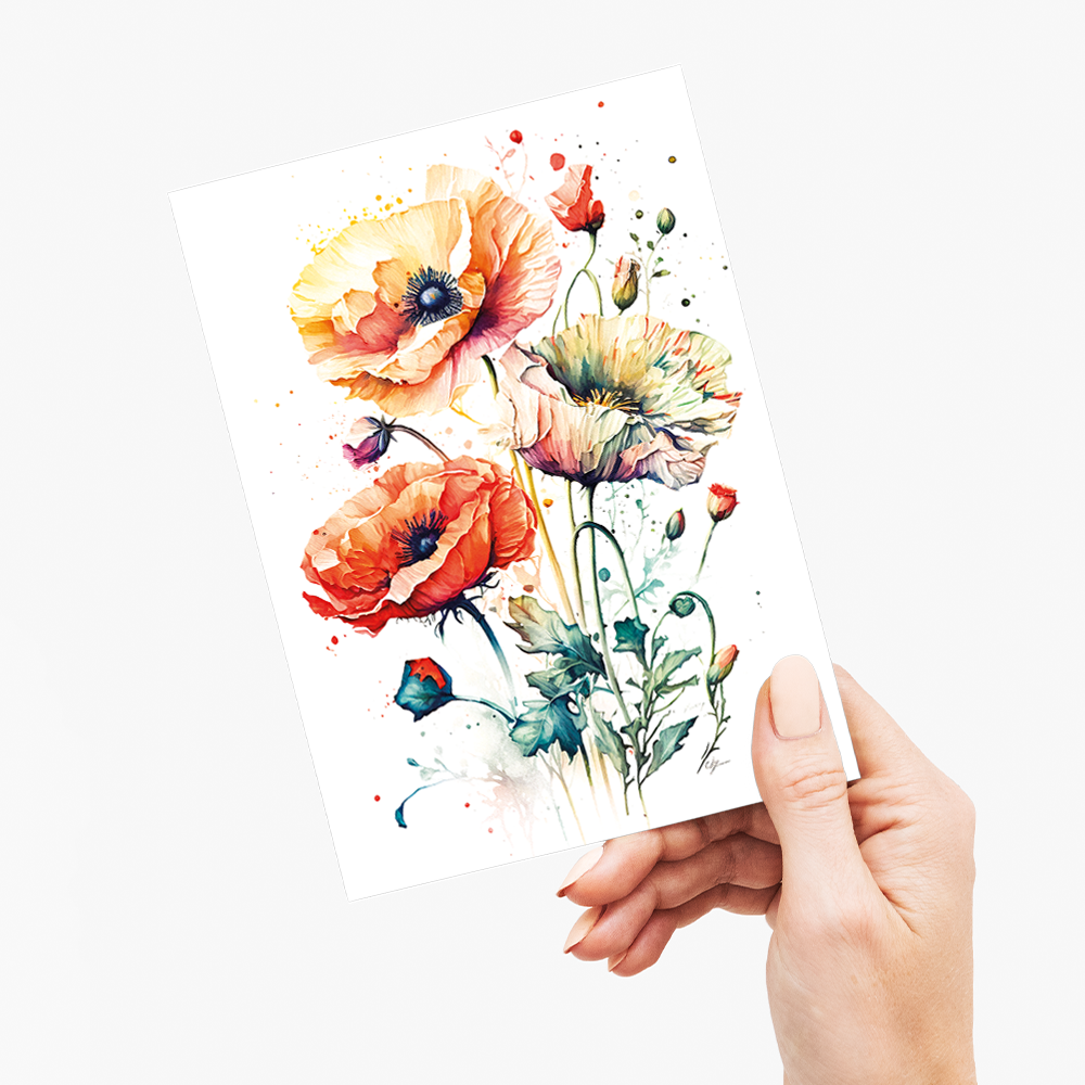 Poppies II - Wenskaart