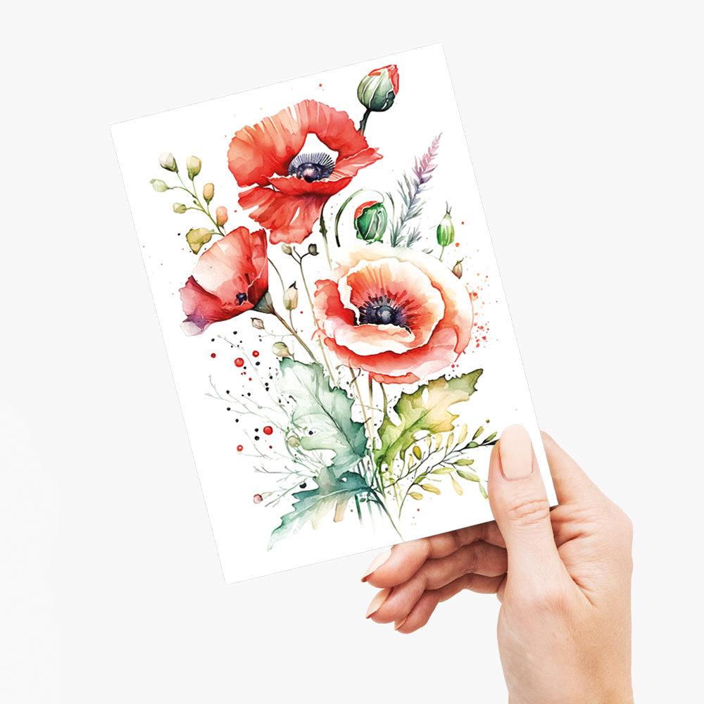 Poppies IV - Wenskaart