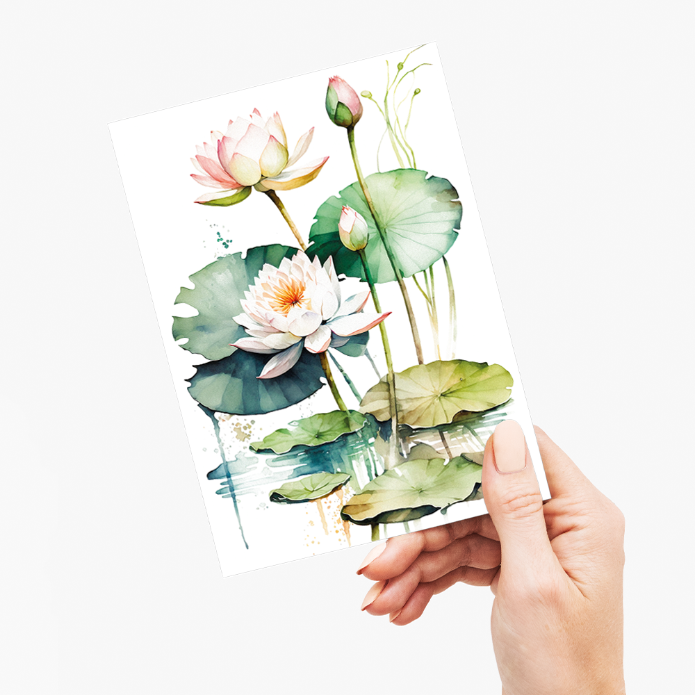 Water Lillies II - Wenskaart