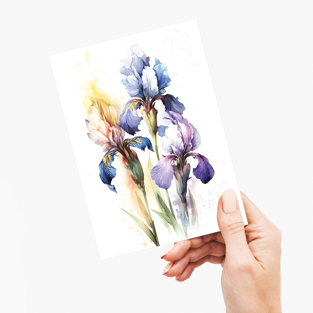 Irises 1 - Wenskaart