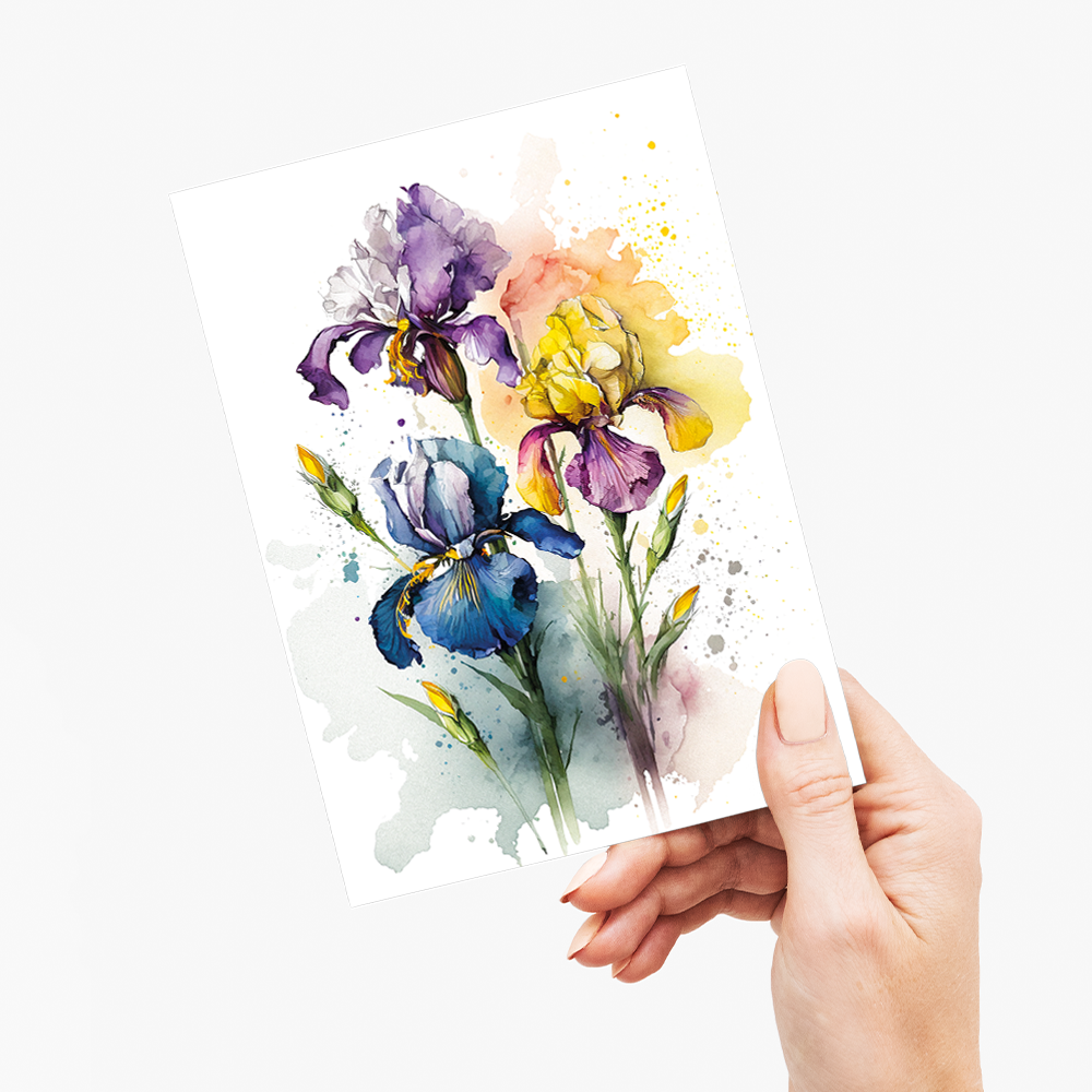 Irises 2 - Wenskaart
