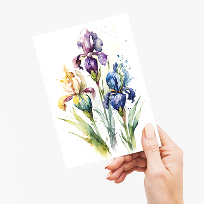 Irises 3 - Wenskaart