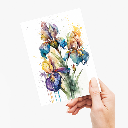 Irises 4 - Wenskaart