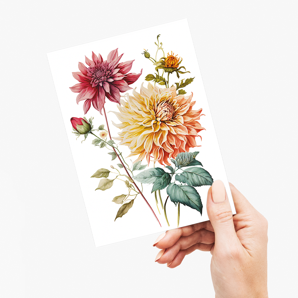 Dahlia's 1 - Wenskaart