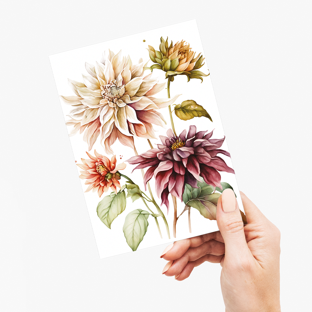 Dahlia's 2 - Wenskaart