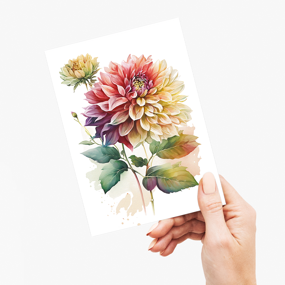 Dahlia's 3 - Wenskaart
