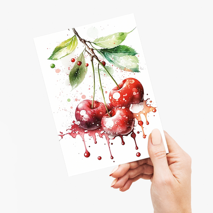 Red Cherries 3 - Wenskaart