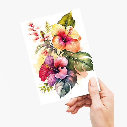 Hawaiian Hibiscus 2 - Wenskaart