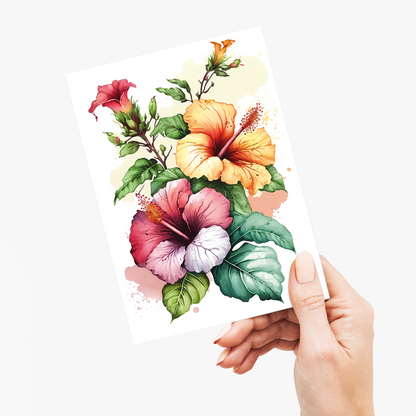 Hawaiian Hibiscus 3 - Wenskaart