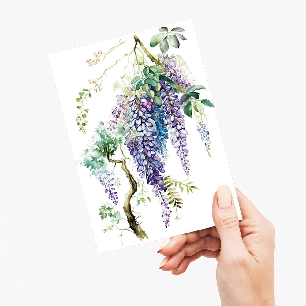 wisteria 4 - Wenskaart