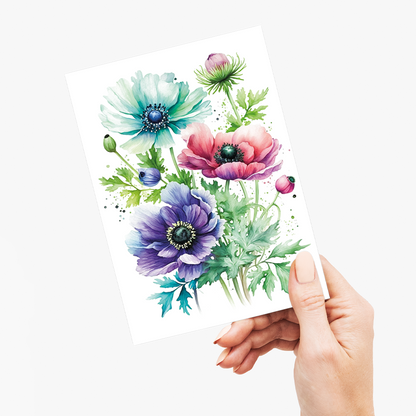 Anemone 2 - Wenskaart