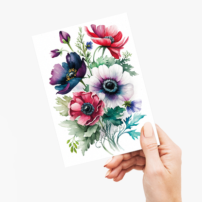 Anemone 4 - Wenskaart