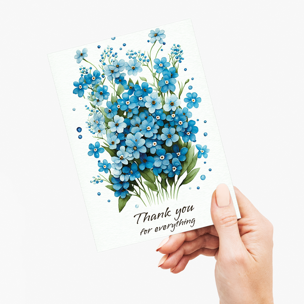 Thank you Forget me not  - Wenskaart